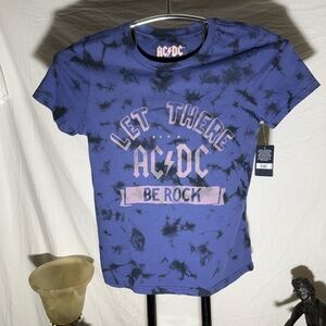 Lucky Brand Purple Tie-Dye AC/DC Graphic Tee